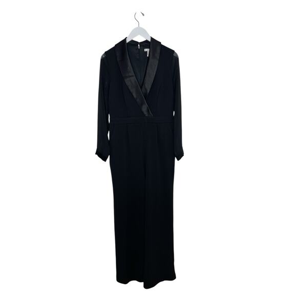London Times Women's Long Sleeve Tuxedo Jumpsuit Size 8 NWT - Picture 4 of 6